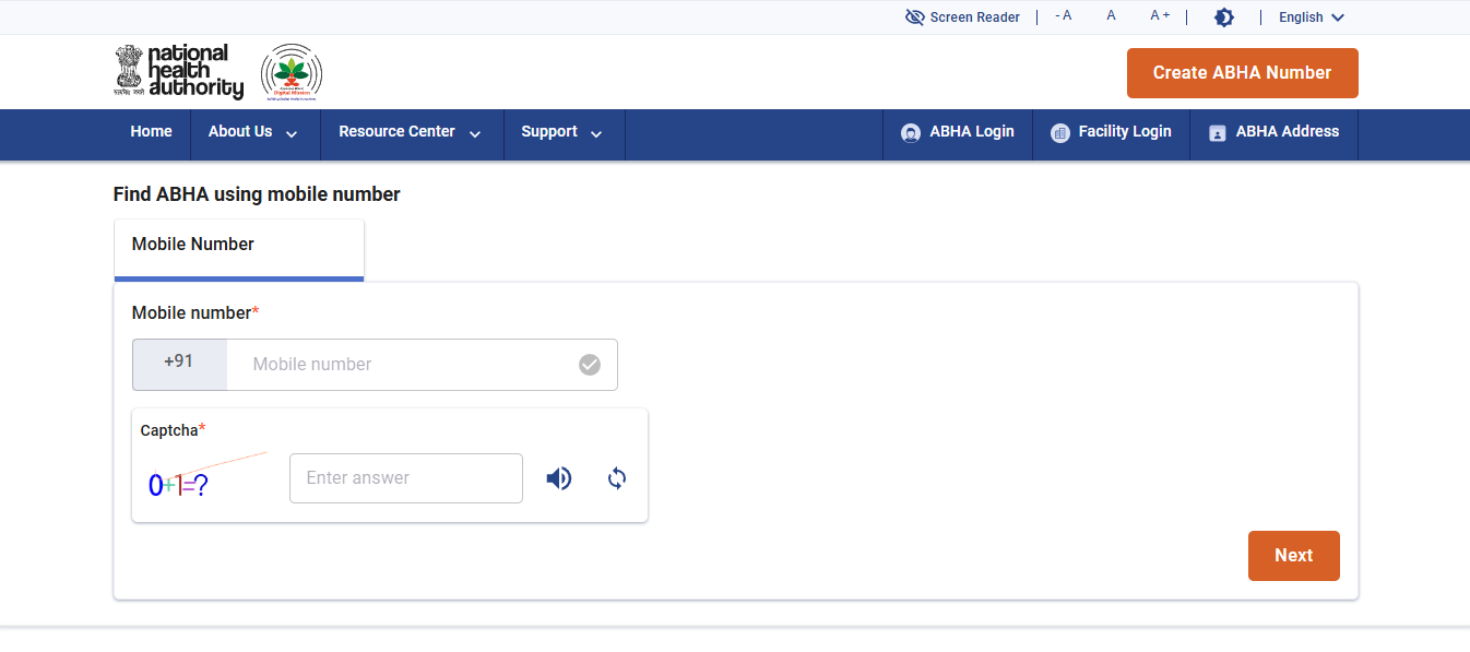 Health ID card download // Abha card download by Aadhaar number