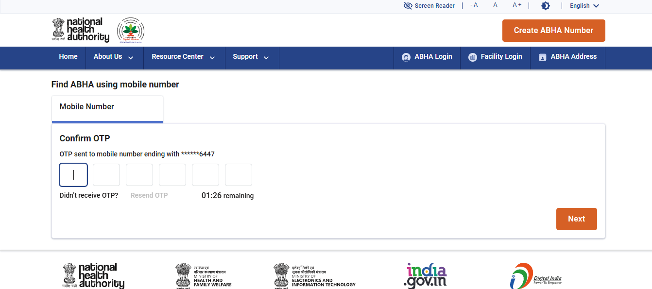 Health ID card download // Abha card download by Aadhaar number