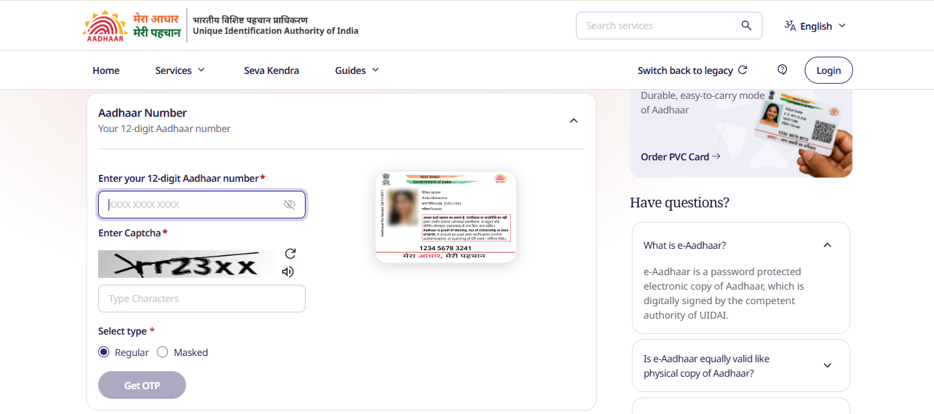 Aadhaar card download kaise karen 2026