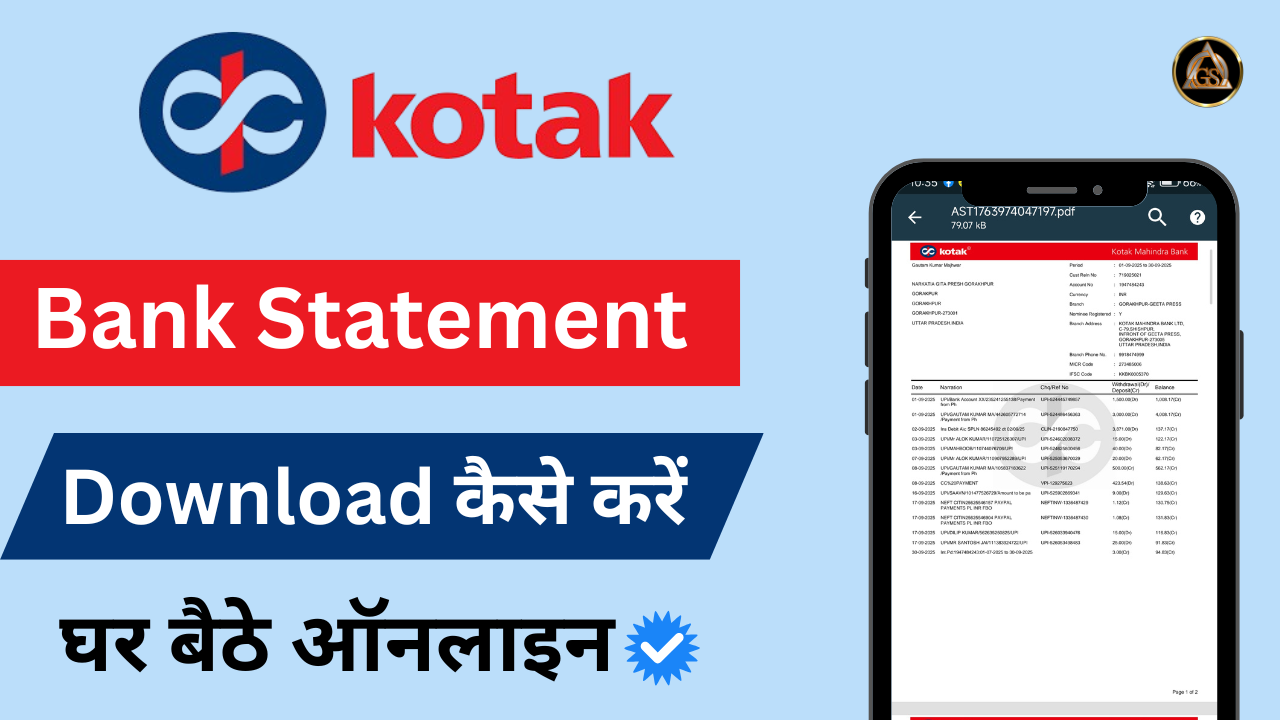 Kotak Bank Statement Download kaese kare 2026